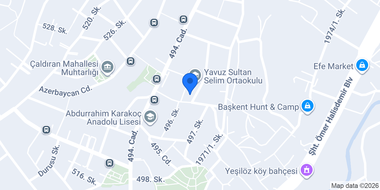 Karacaoğlan İlkokulu konumu