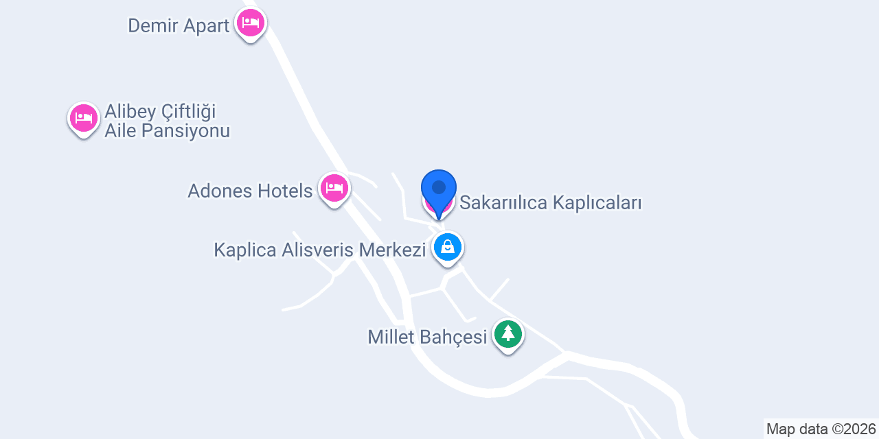 Sakarıılıca Kaplıcaları konumu