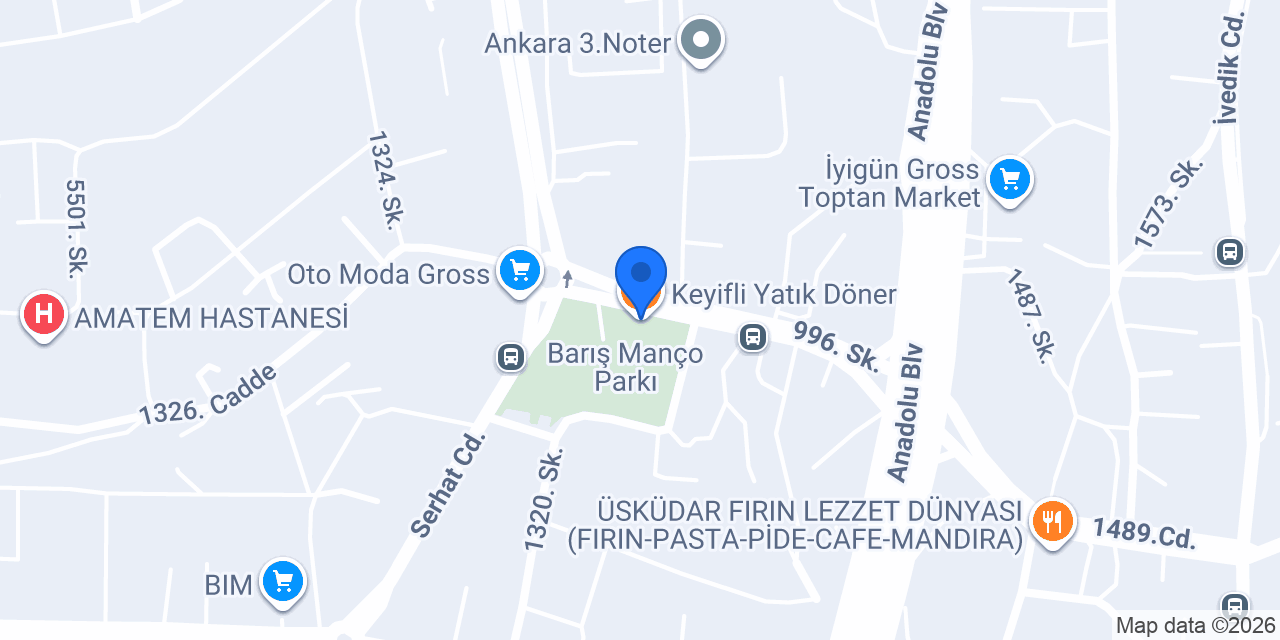 Keyifli Yatık Döner konumu