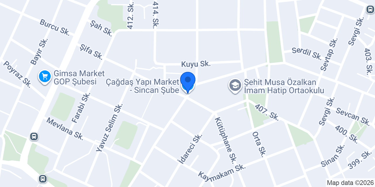 Çağdaş Yapı Market - Sincan Şube konumu