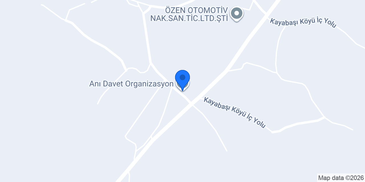 Anı Davet Organizasyon konumu