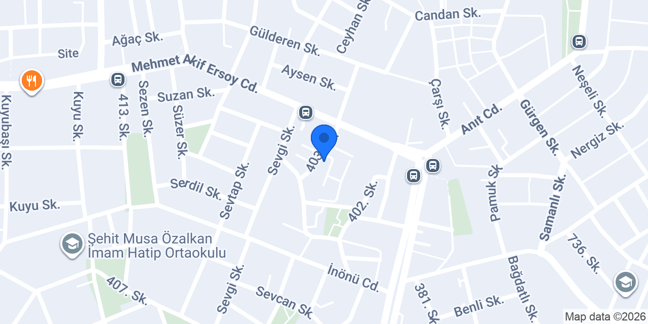 Andiçen Ortaokulu konumu