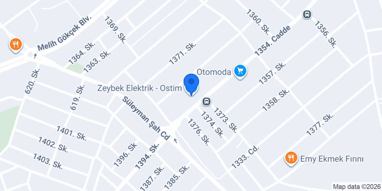 Zeybek Elektrik - Ostim konumu