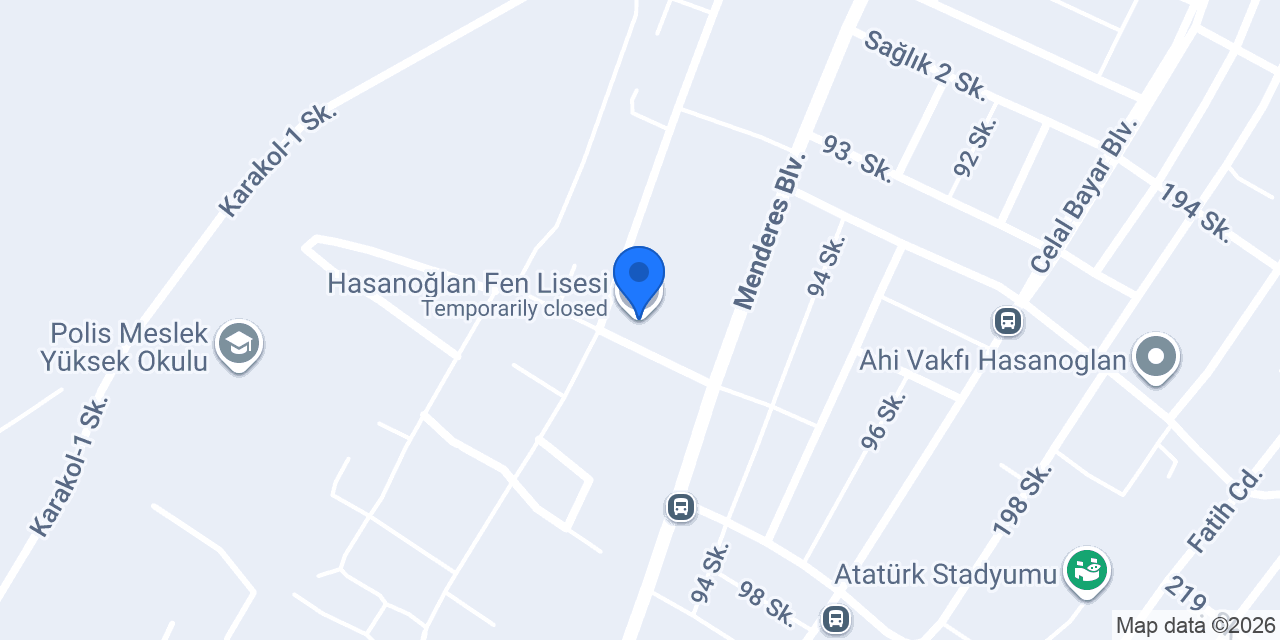 Hasanoğlan Fen Lisesi konumu