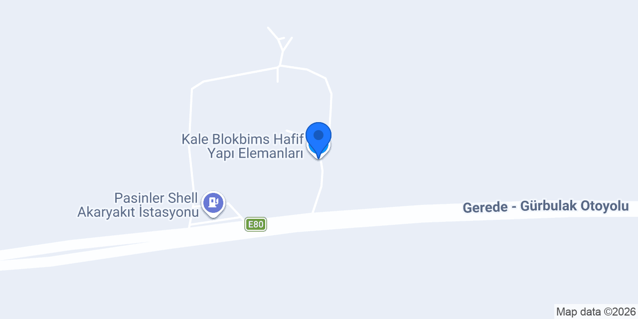 Kale Blokbims Hafif Yapı Elemanları konumu