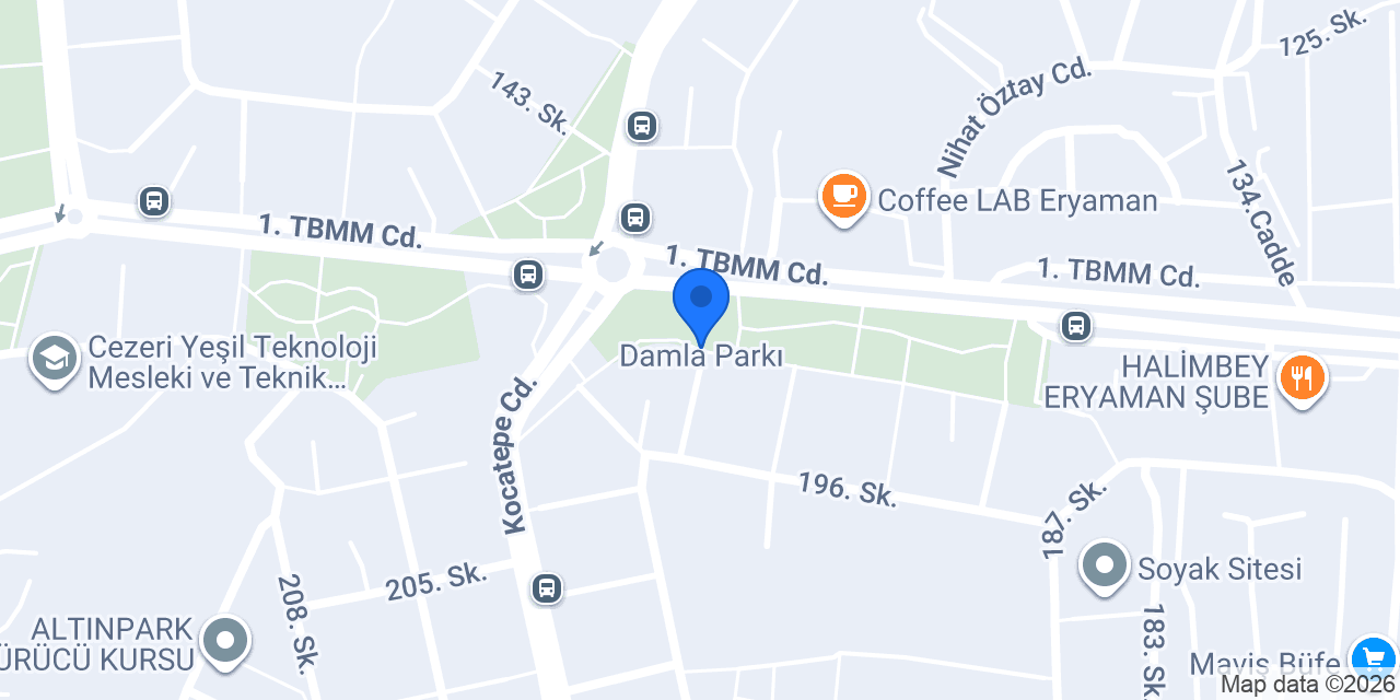Damla Parkı konumu