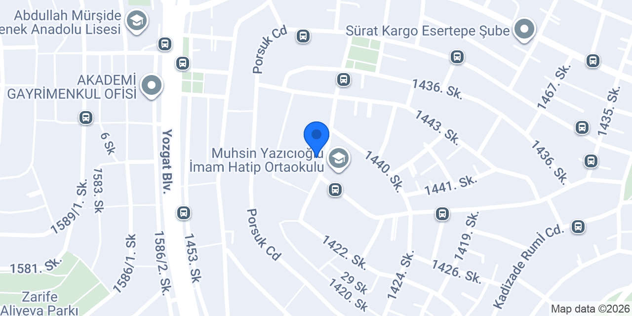 Yenişehir Kitabevi konumu