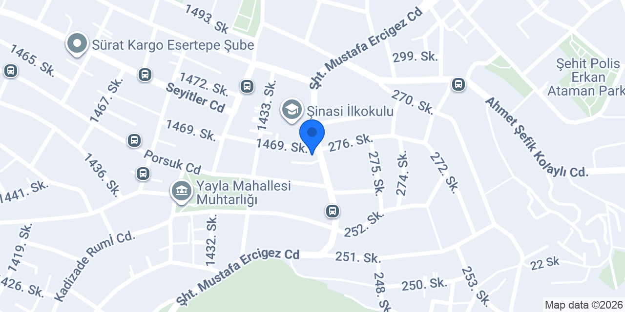 Öz Maraş Dondurma konumu