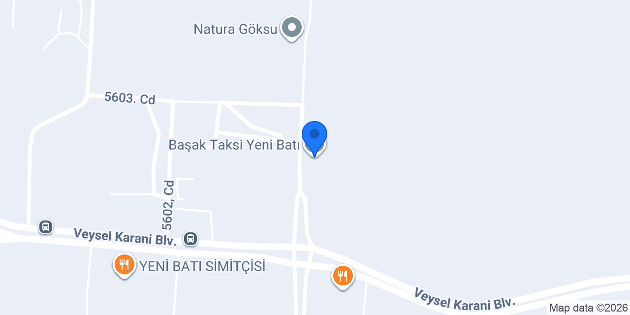 Başak Taksi Yeni Batı konumu