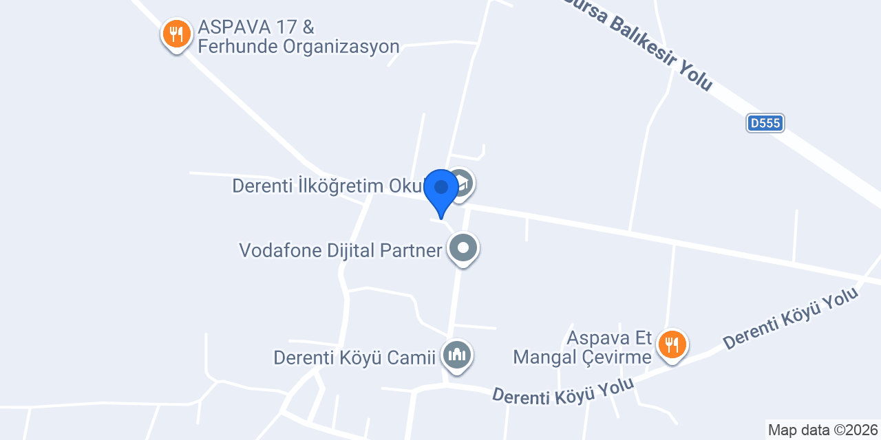 Derenti Köy Kahvesi konumu
