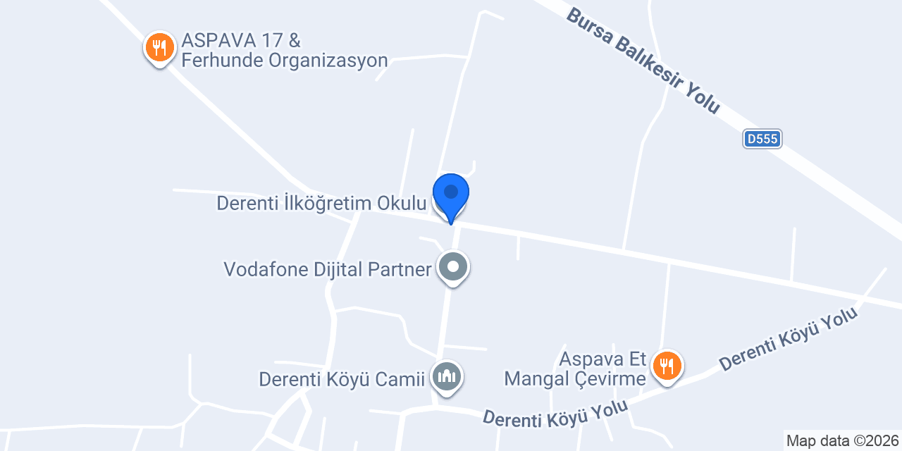 Derenti Köyü Muhtarlığı konumu