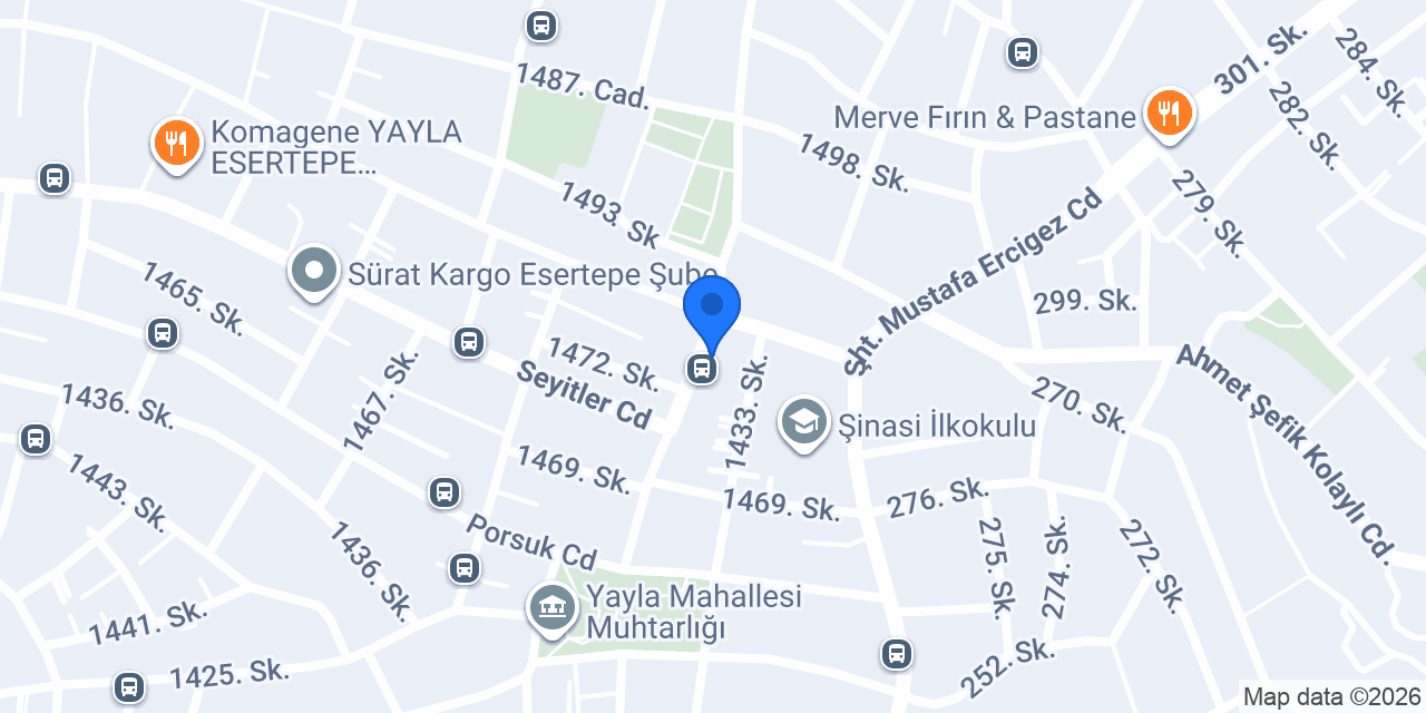 Esertepe Oto Lastik konumu
