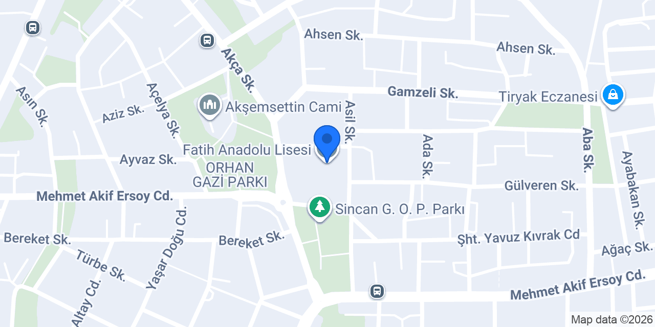 Fatih Anadolu Lisesi konumu