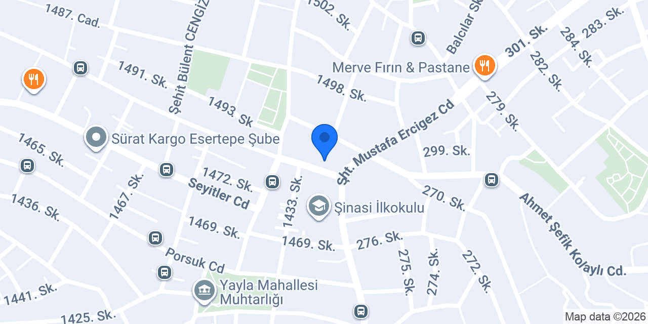 ESERTEPE HALI EVİ konumu
