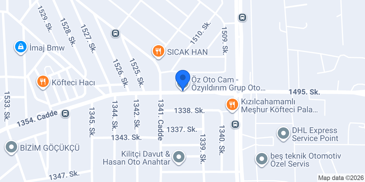 Öz Oto Cam - Özyıldırım Grup Oto Cam Tamir ve Değişim konumu