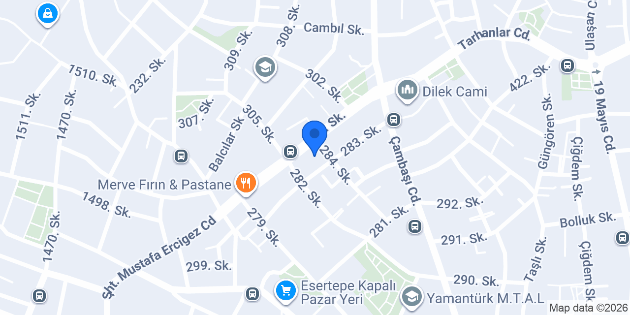 Yapı Kredi - Esertepe Şubesi konumu