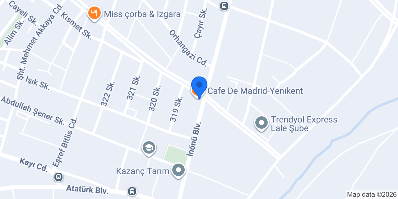Cafe De Madrid-Yenikent konumu