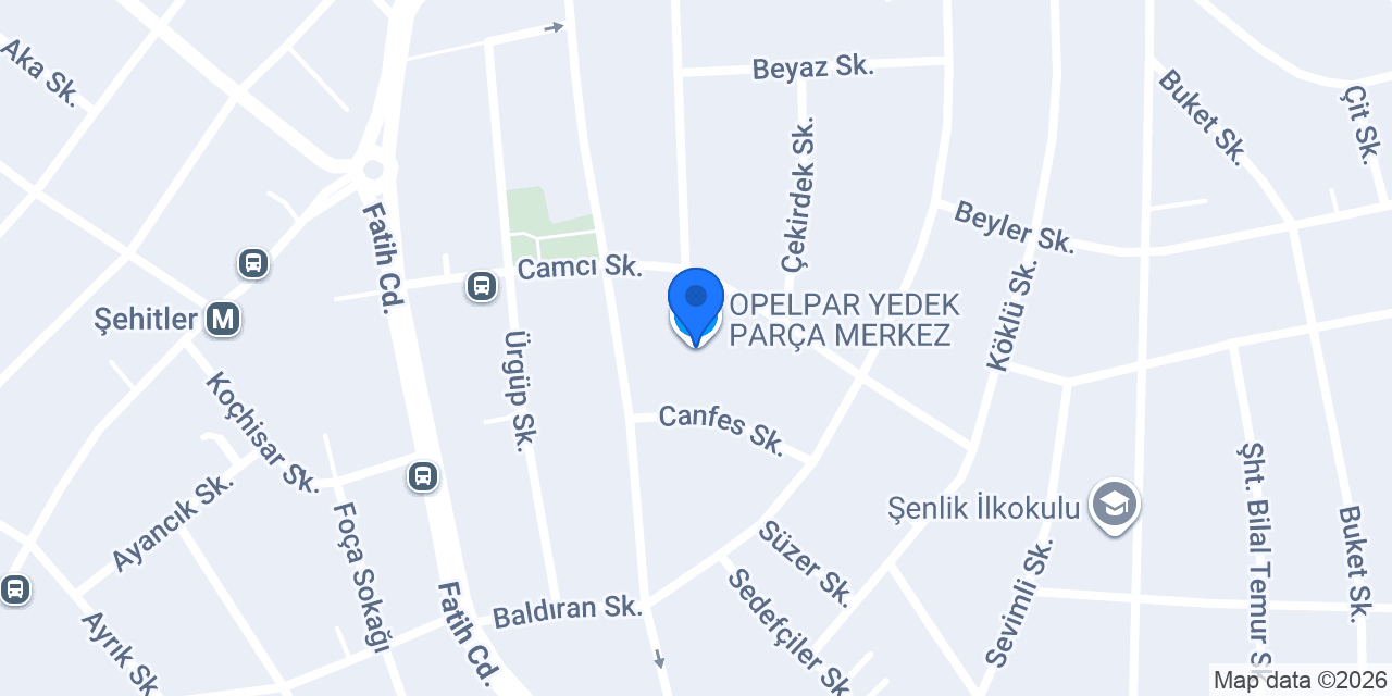 OPELPAR YEDEK PARÇA MERKEZ konumu