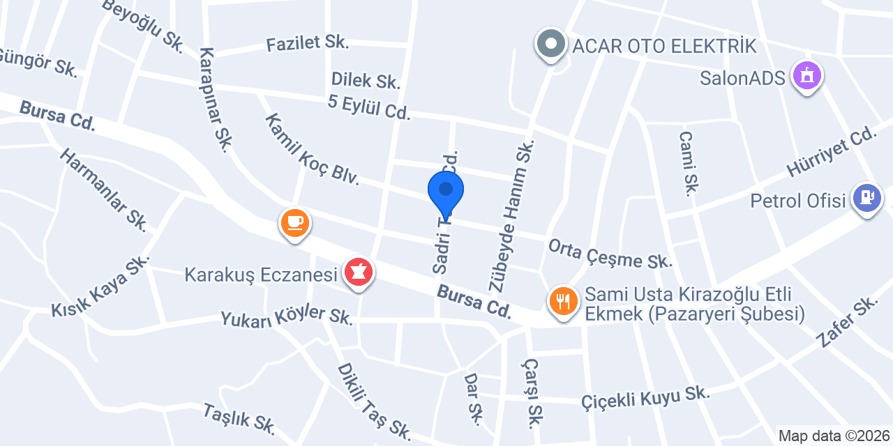 Pazaryeri İlçe Emniyet Amirliği konumu