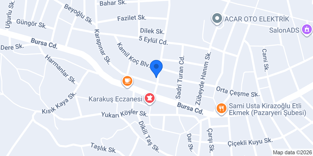İşbilen Veteriner Kliniği konumu