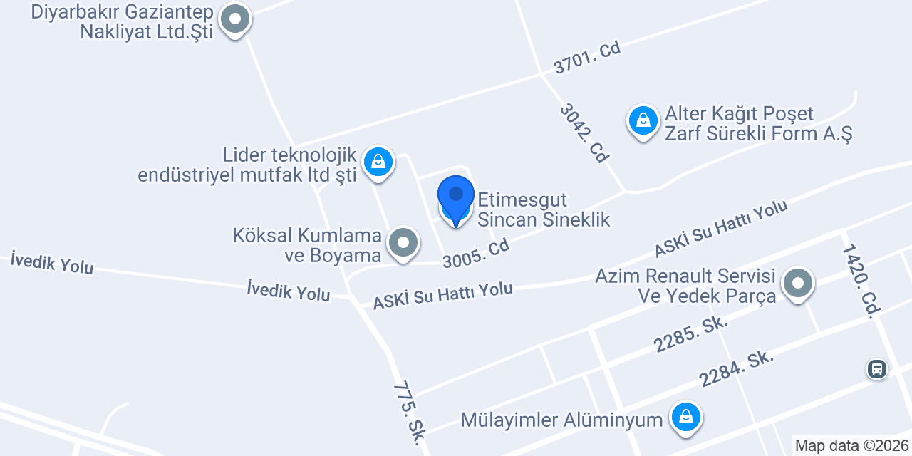 Etimesgut Sincan Sineklik konumu