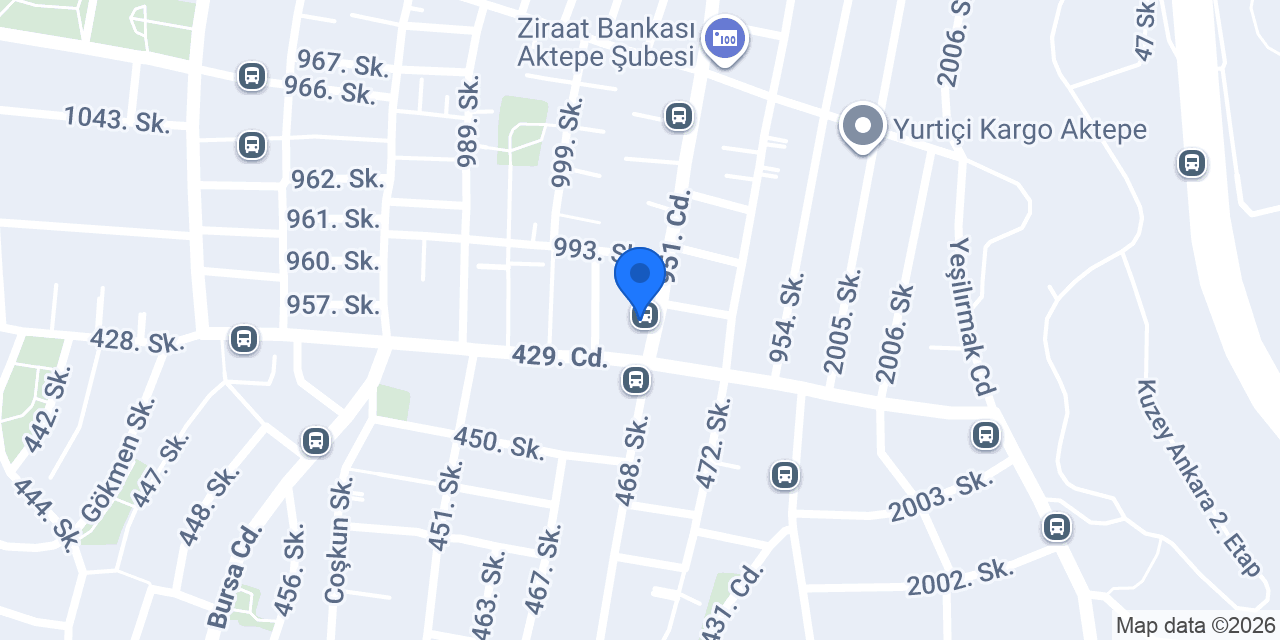Aktepe Veteriner Kliniği konumu
