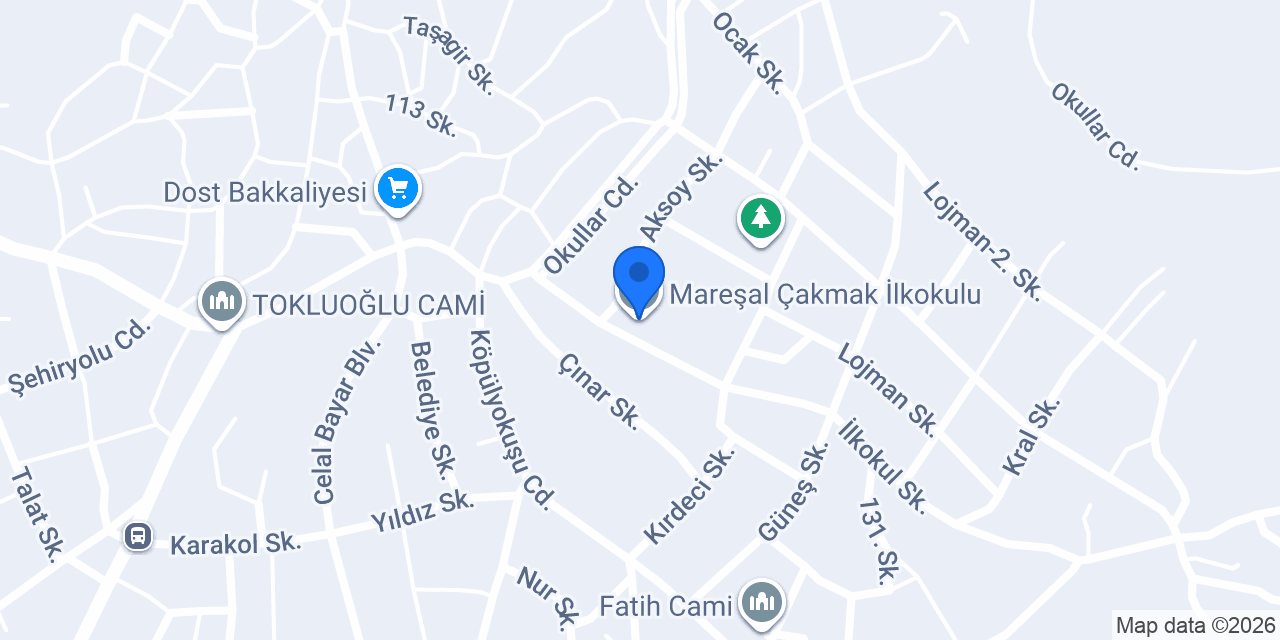 Mareşal Çakmak İlkokulu konumu