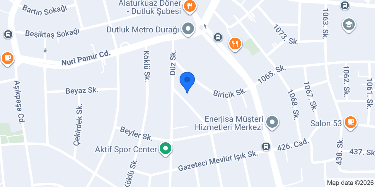 Okur Sıhhi Tesisat konumu