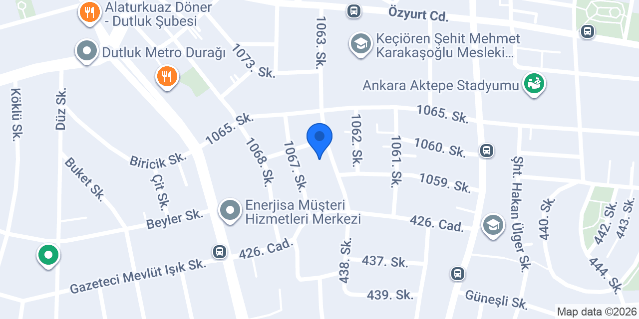 Keçiören Belediyesi Aile Terapi Merkezi Adnan Menderes Şubesi konumu