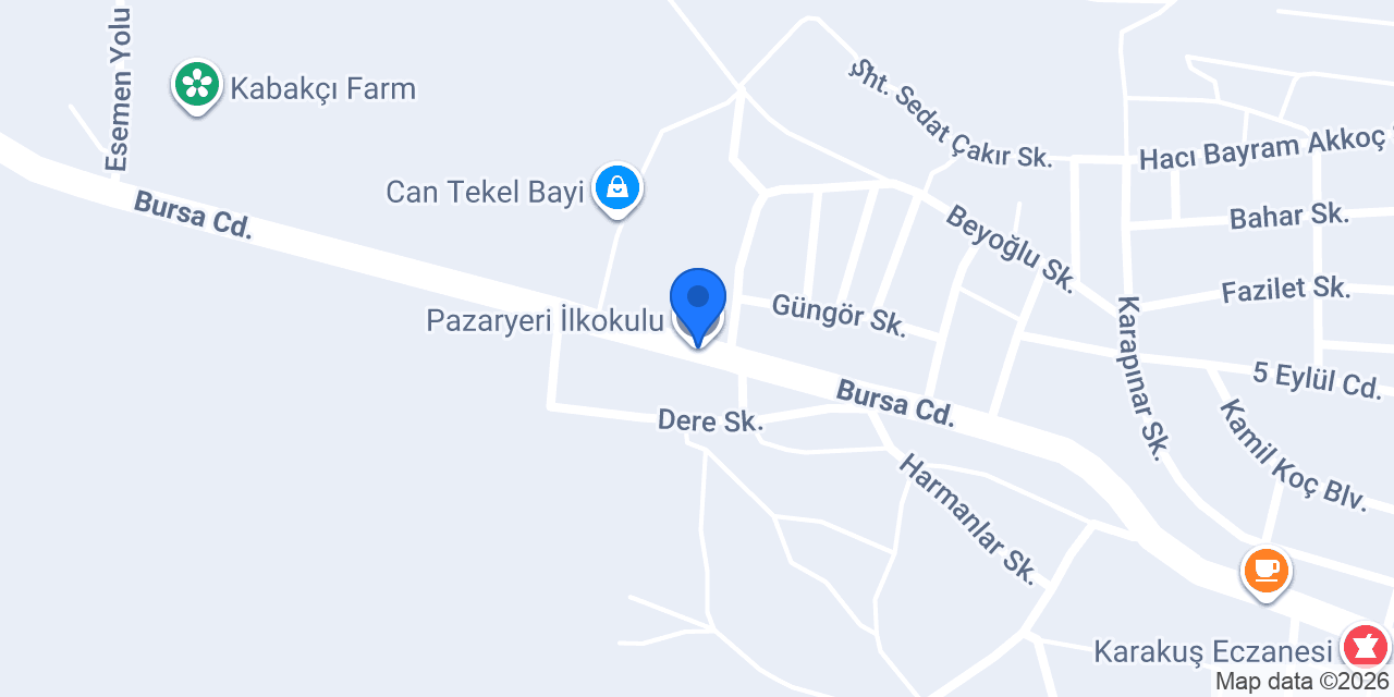 Pazaryeri İlkokulu konumu