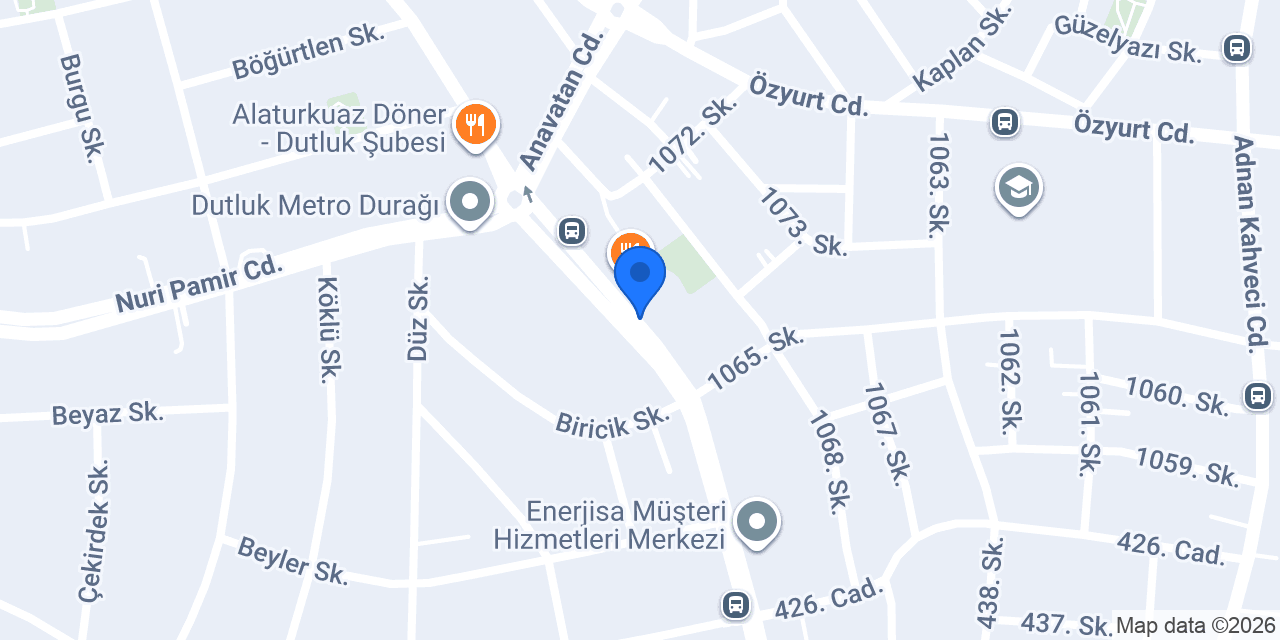 Dutluk Dürümcüsü konumu