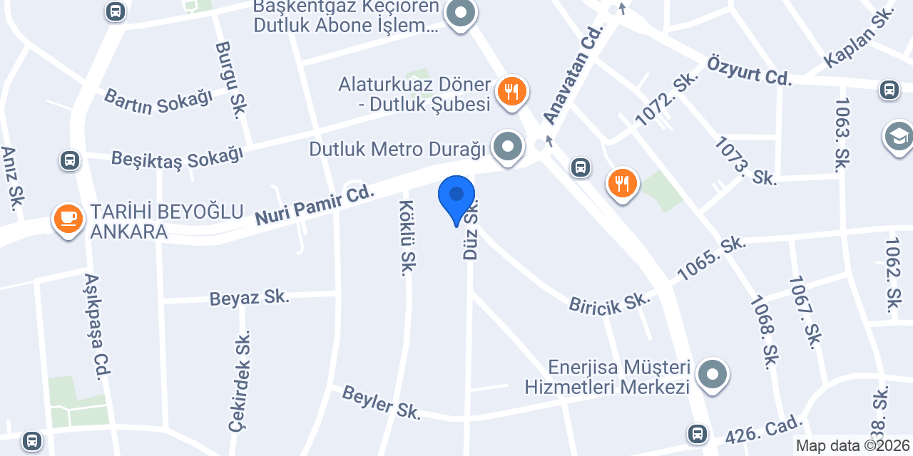 Yunus - Dutluk Şubesi konumu