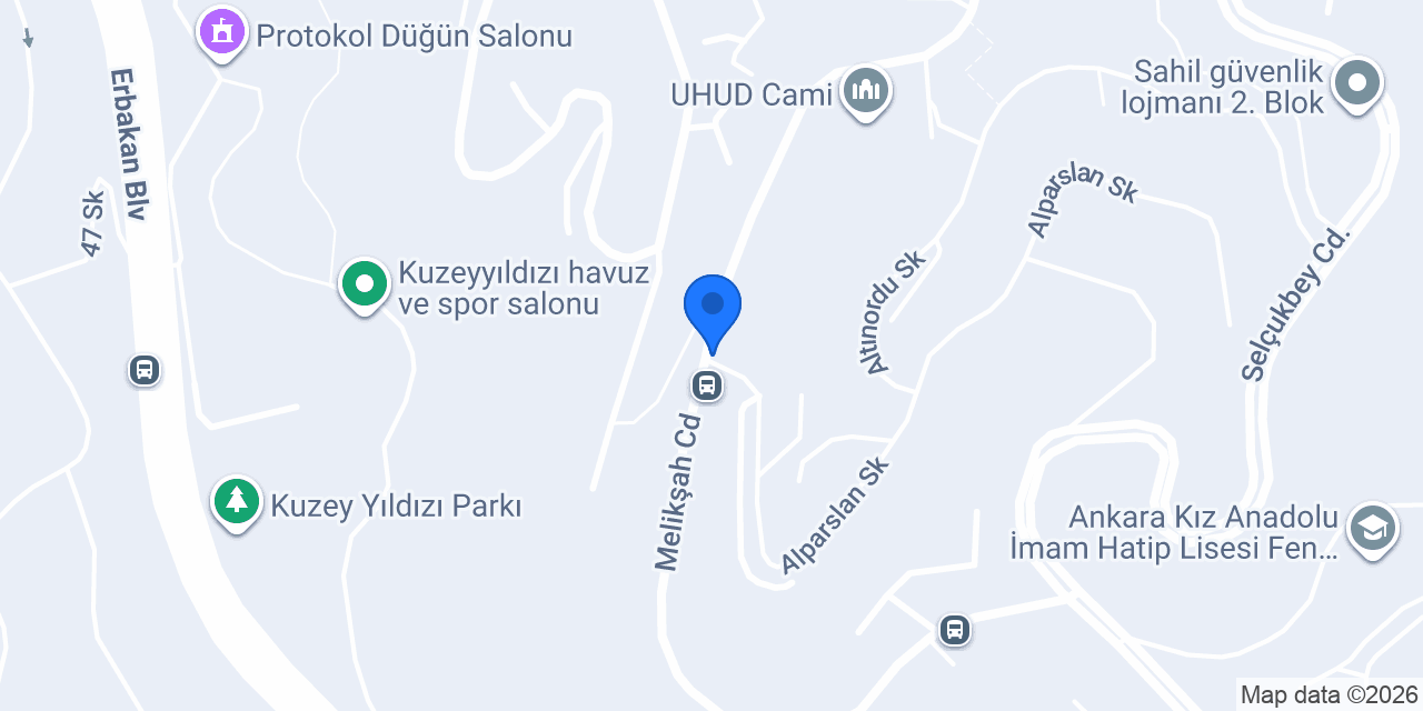 Kuzeykent Veteriner Kliniği konumu