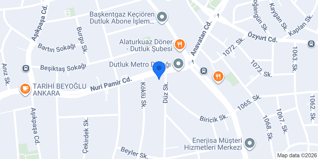 Cajun Corner Keçiören Dutluk konumu