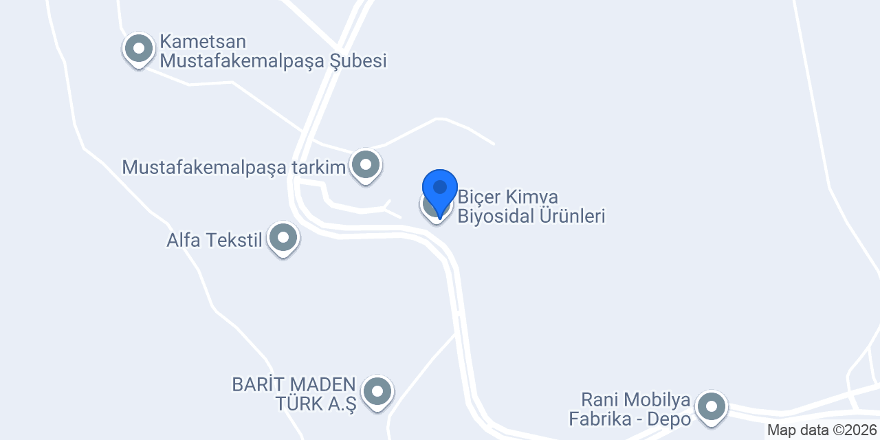 Biçer Kimya Biyosidal Ürünleri konumu