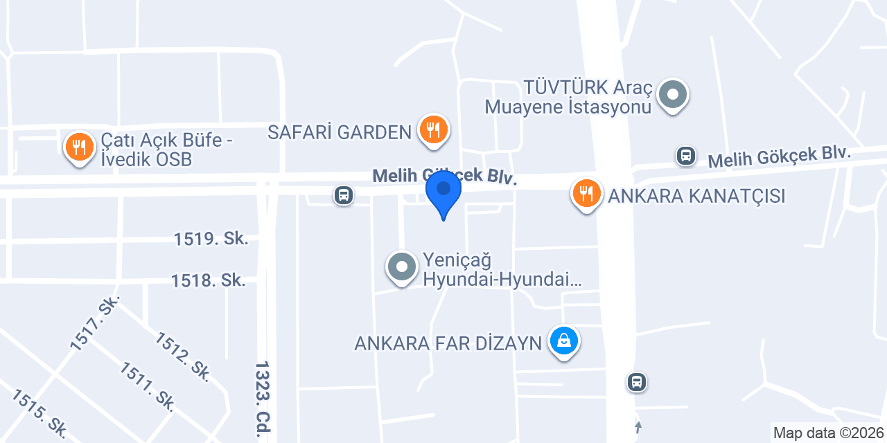 AUTO KING Ankara Oto Ekspertiz Yenimahalle İvedik konumu