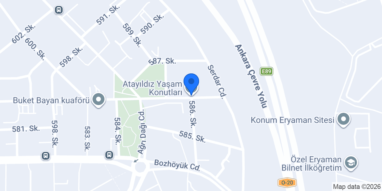 Atayıldız Yaşam Konutları konumu