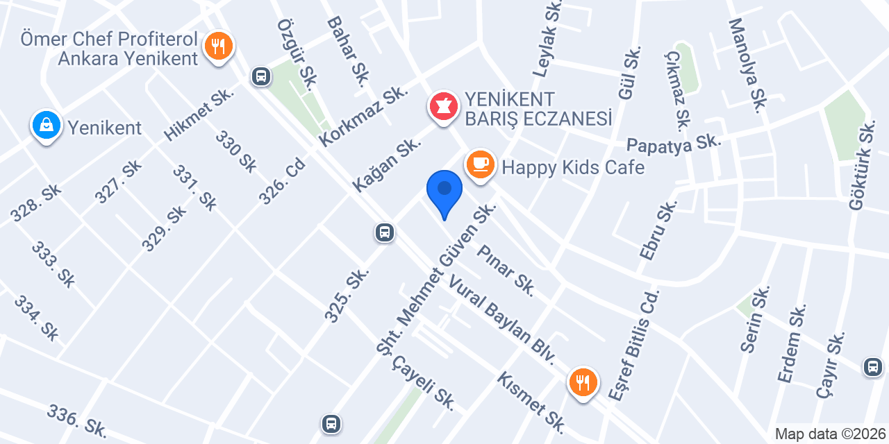 Sevimli Yüzler Anaokulu konumu