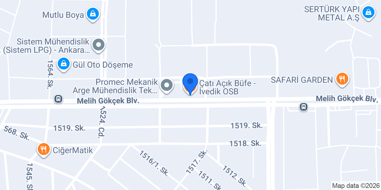 Çatı Açık Büfe - İvedik OSB konumu