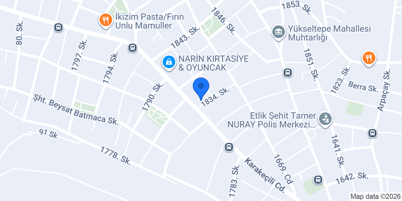 Neva Fırın Şube konumu