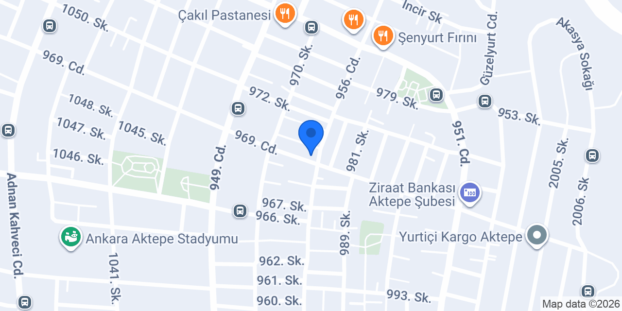 Babacan çiğköfte Aktepe Şubesi konumu