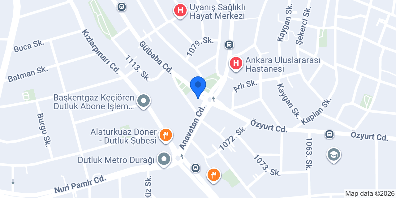 Akyurt süpermarket konumu