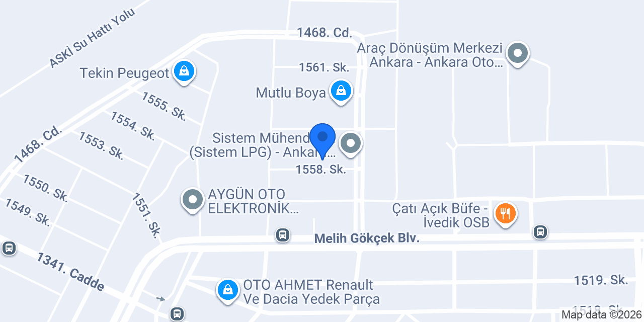 Mutlu Oto konumu