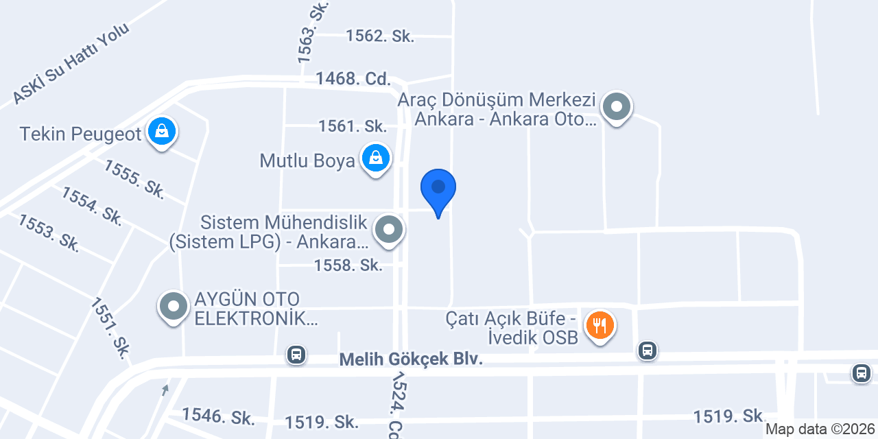 Mutlu Otomotiv Fırınlı Oto Boya Servisi konumu