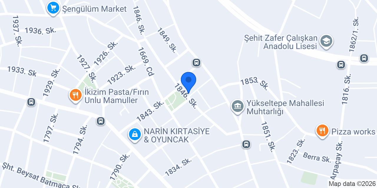 Timurlar Sigorta Yükseltepe Şube konumu