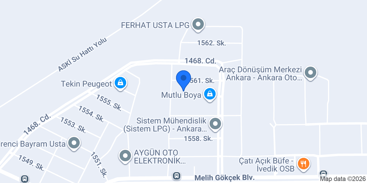 Gülpar Kaporta konumu