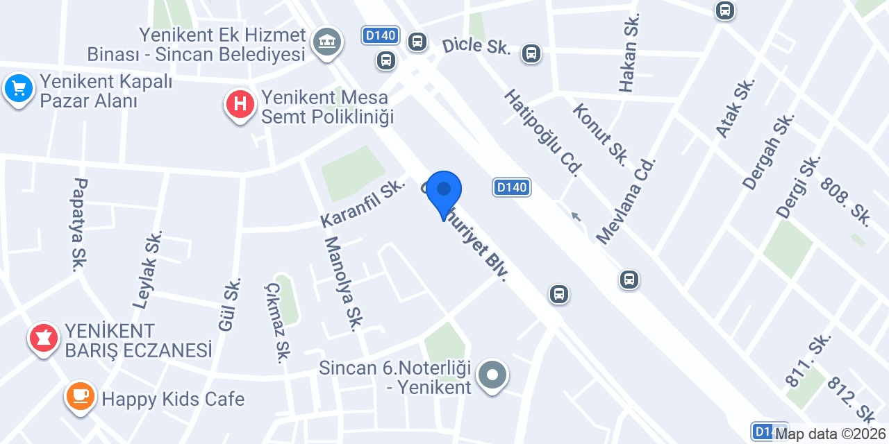 Domino's Pizza Yenikent konumu