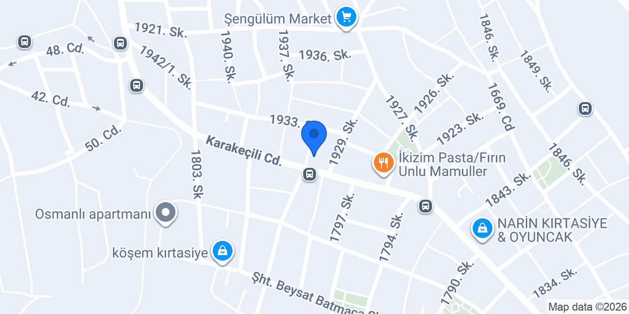Gazioglu çiçekçilik konumu