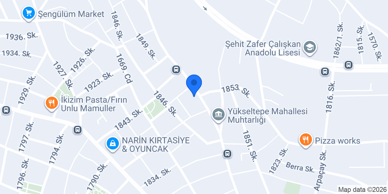 EDO VIP ERKEK KUAFÖRÜ - YÜKSELTEPE konumu
