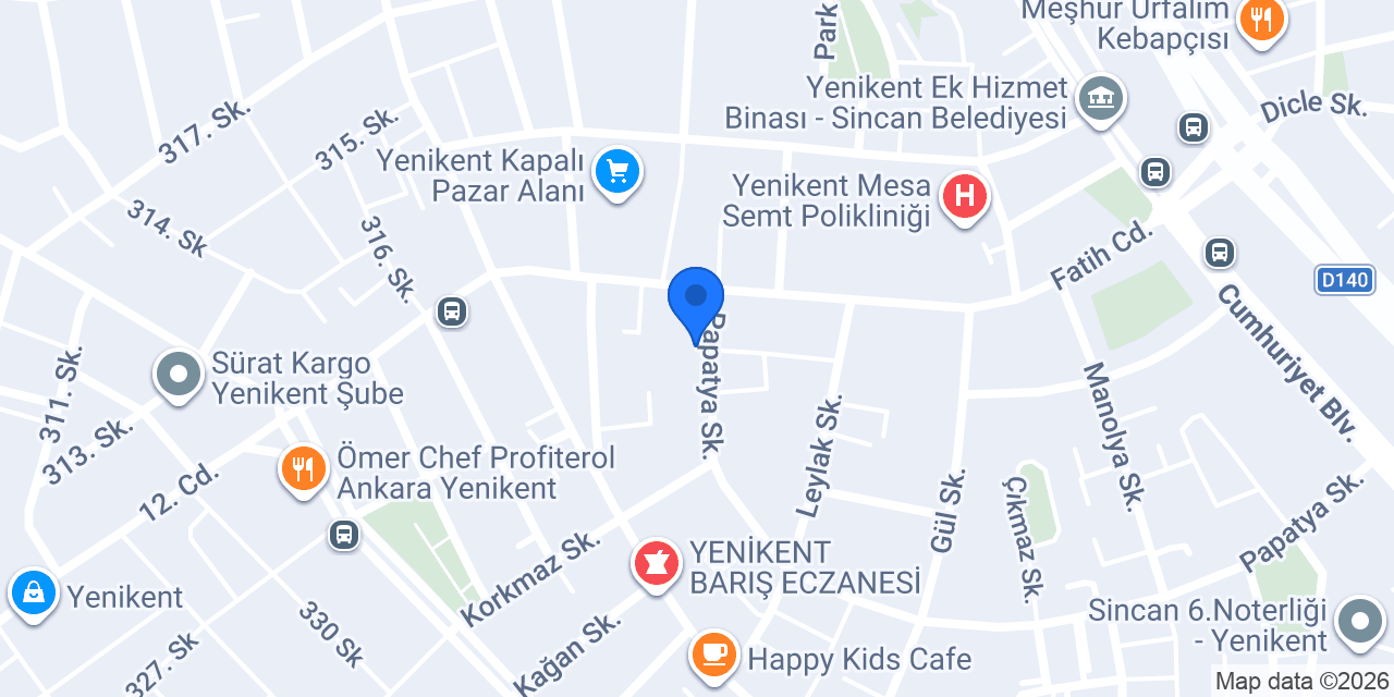Ptt Yenikent PTT Merkez Müd. konumu
